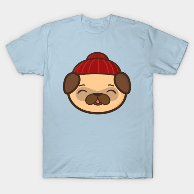 Beanie Pug Is Kawaii And Cute T-Shirt by happinessinatee